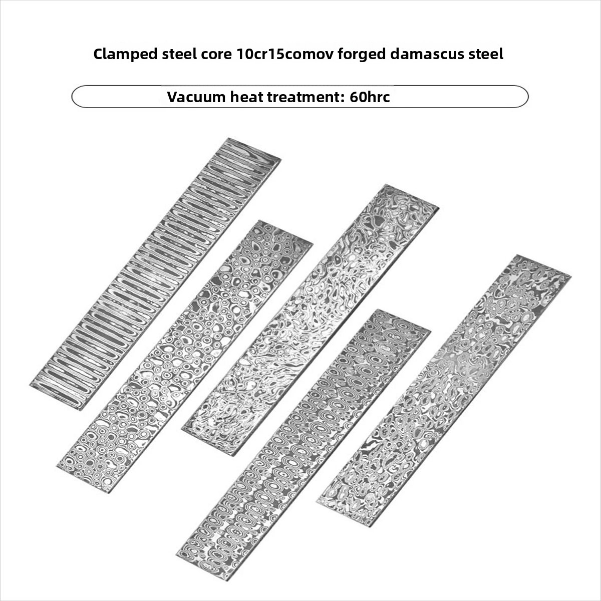Knife Blade Blank Damascus Steel Forged - شريط فولاذي دمشقي مطروق يدويًا بطول