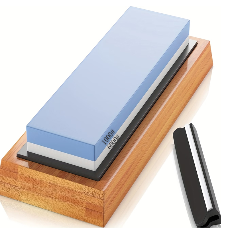 Knife Sharpening Stone Whetstone 1000 6000 - WXCOO مجموعة أحجار شحذ السكاكين، حجر