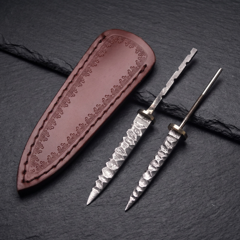Knife Blade Blank Damascus Steel Forged - قطعة واحدة من شفرة سكين الشاي