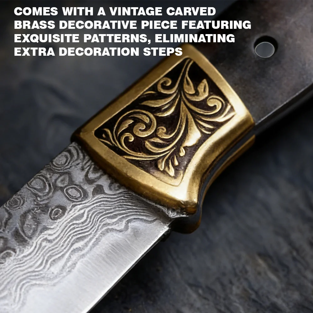شفرة سكين شاي من خشب العود مصن - مراجعة Knife Blade Blank Damascus Steel Forged وسعره