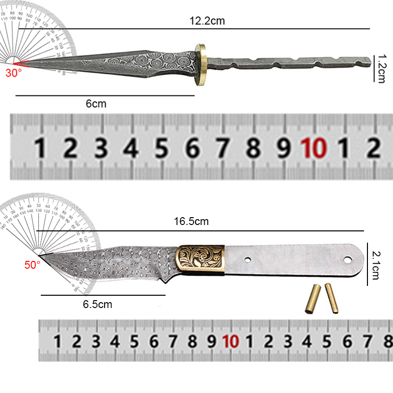 شفرات سكاكين من فولاذ دمشق مصن - مراجعة Knife Blade Blank Damascus Steel Forged وسعره