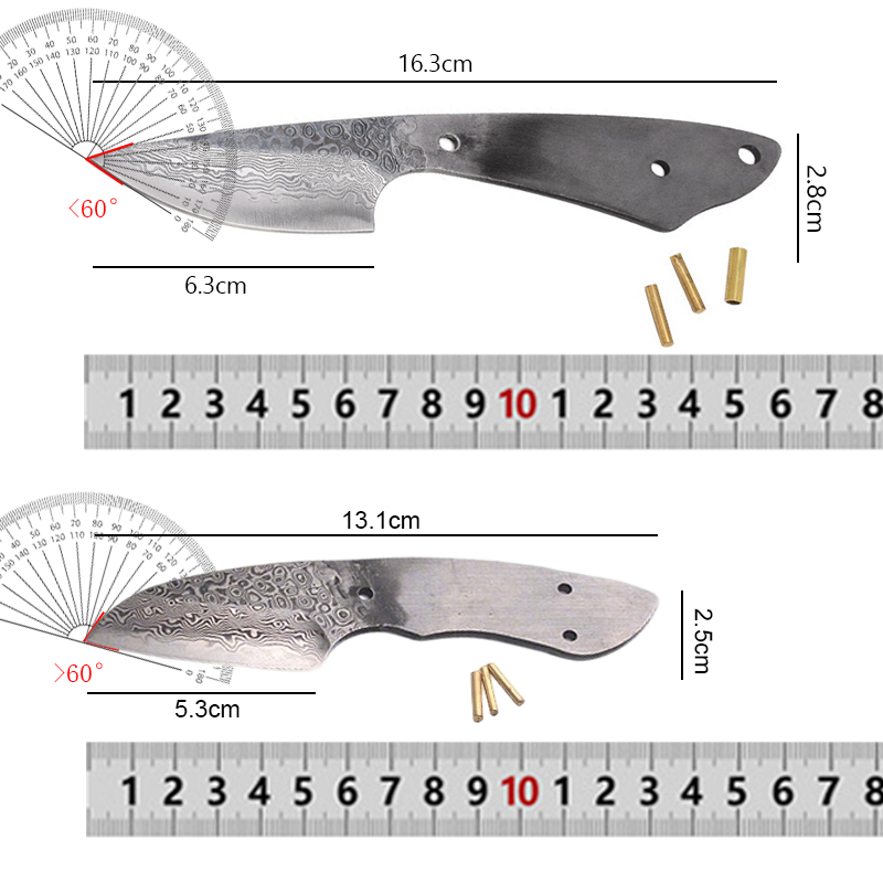 شفرات سكاكين من فولاذ دمشق مصن - مراجعة Knife Blade Blank Damascus Steel Forged وسعره
