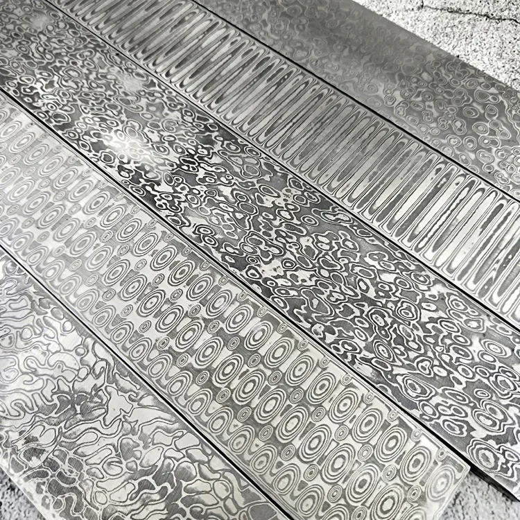 سكين من مادة خام من الفولاذ ال - مراجعة Knife Blade Blank Damascus Steel Forged وسعره