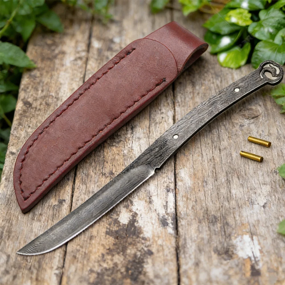 شفرة فولاذية دمشقية مصنوعة يدو - مراجعة Knife Blade Blank Damascus Steel Forged وسعره