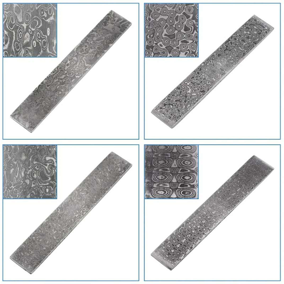 شريط فولاذي دمشقي مطروق يدويًا - مراجعة Knife Blade Blank Damascus Steel Forged وسعره
