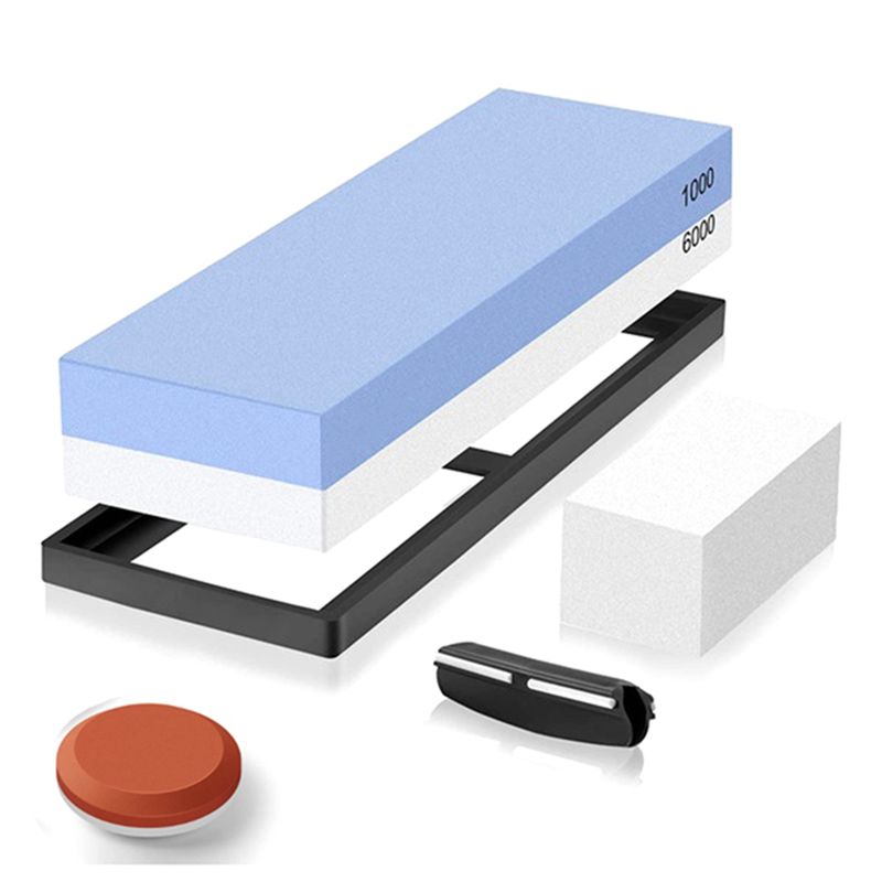 REST حجر شحذ سكين المشحذ، مجمو - مراجعة Knife Sharpening Stone Whetstone 1000 6000 وسعره