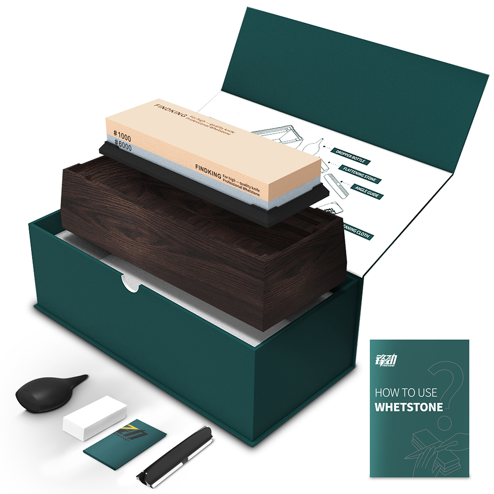 FINDKING مبراة سكاكين احترافية - مراجعة Knife Sharpening Stone Whetstone 1000 6000 وسعره