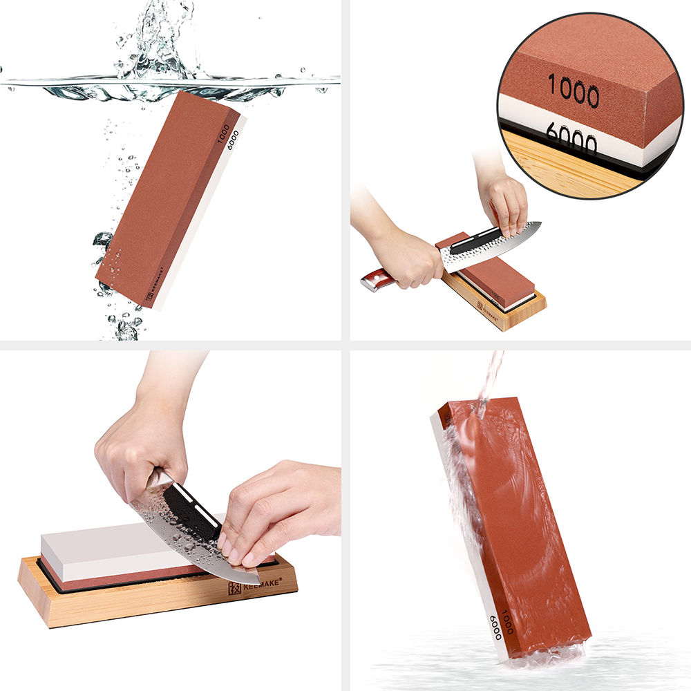 المهنية سكين مبراة المشحذ شحذ  - مراجعة Knife Sharpening Stone Whetstone 1000 6000 وسعره