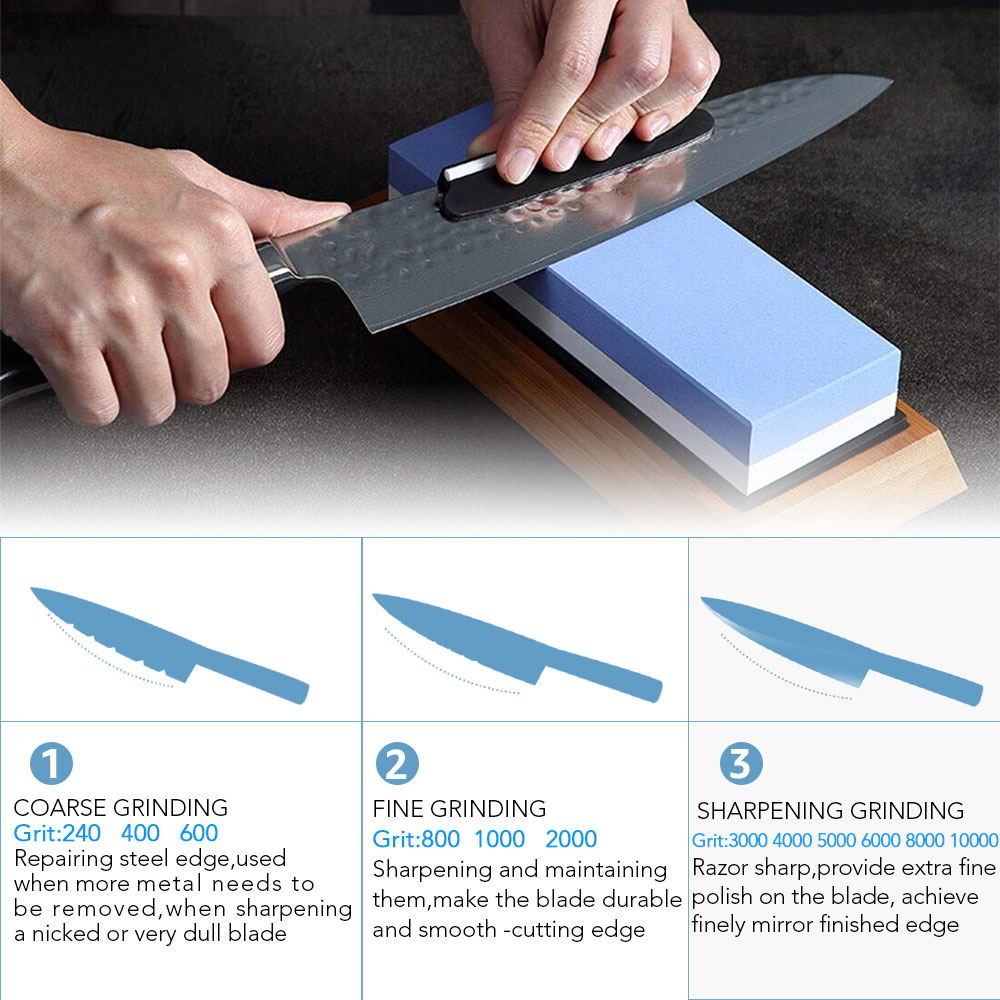 مبراة السكاكين المشحذ المهنية  - مراجعة Knife Sharpening Stone Whetstone 1000 6000 وسعره