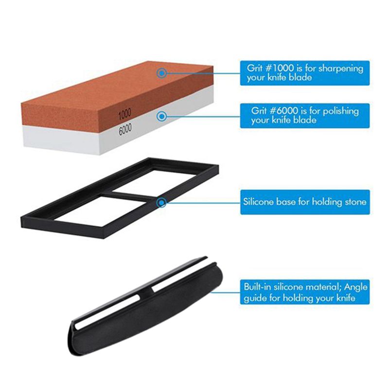 حجر شحذ ABVT-2X، حجر شحذ بدرجة - مراجعة Knife Sharpening Stone Whetstone 1000 6000 وسعره