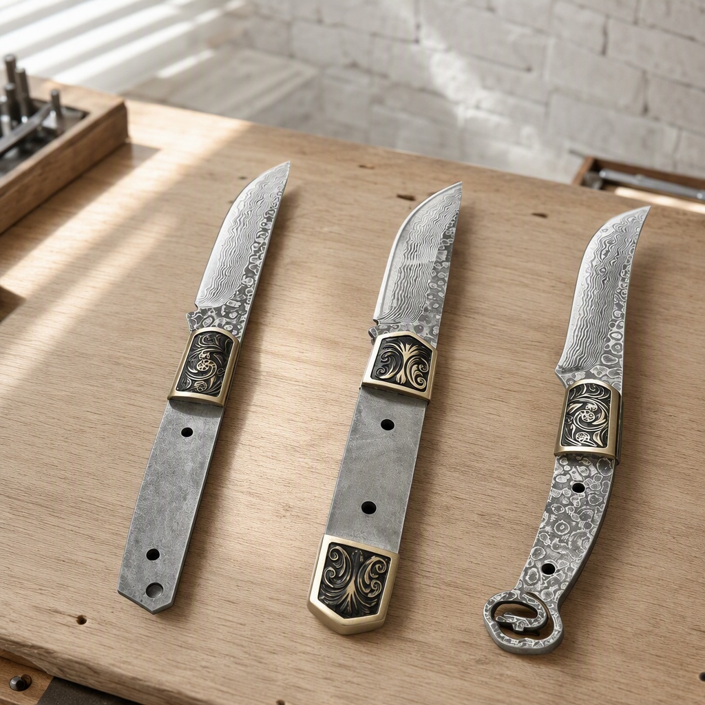 3 أنماط من سكاكين النجاة ذات ا - مراجعة Knife Blade Blank Damascus Steel Forged وسعره