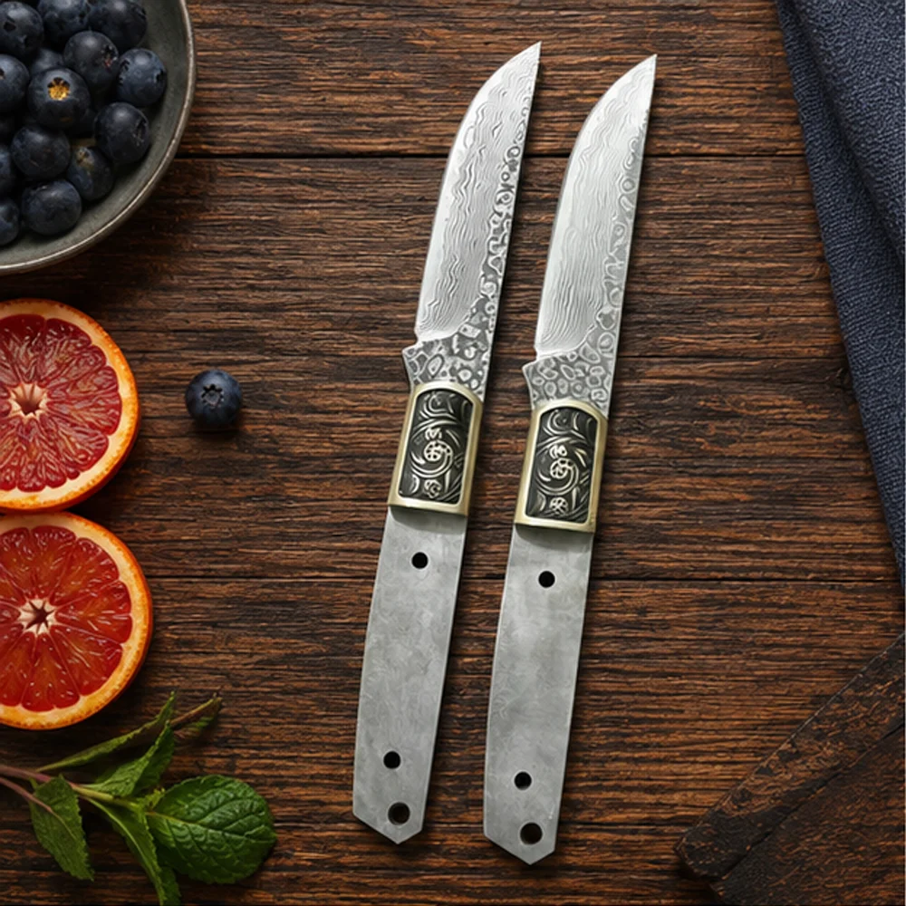 3 أنماط من سكاكين النجاة ذات ا - مراجعة Knife Blade Blank Damascus Steel Forged وسعره