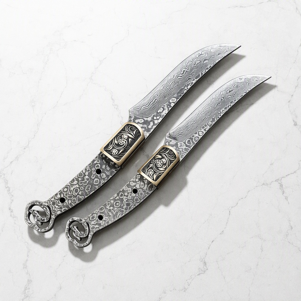 3 أنماط من سكاكين النجاة ذات ا - مراجعة Knife Blade Blank Damascus Steel Forged وسعره